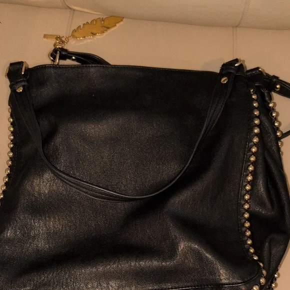 Jessica Simpson Black Studded Shoulder Bag - Picture 8 of 13
